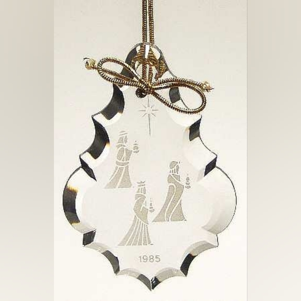 LENOX Vintage 1985 Crystal 'We Three Kings' Christmas Ornament Pendant